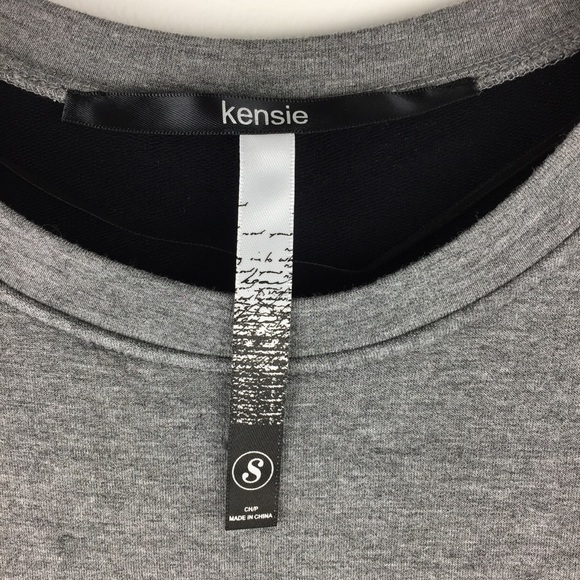 NWT Kensie Gray Black Jersey Dress Small - Picture 5 of 7